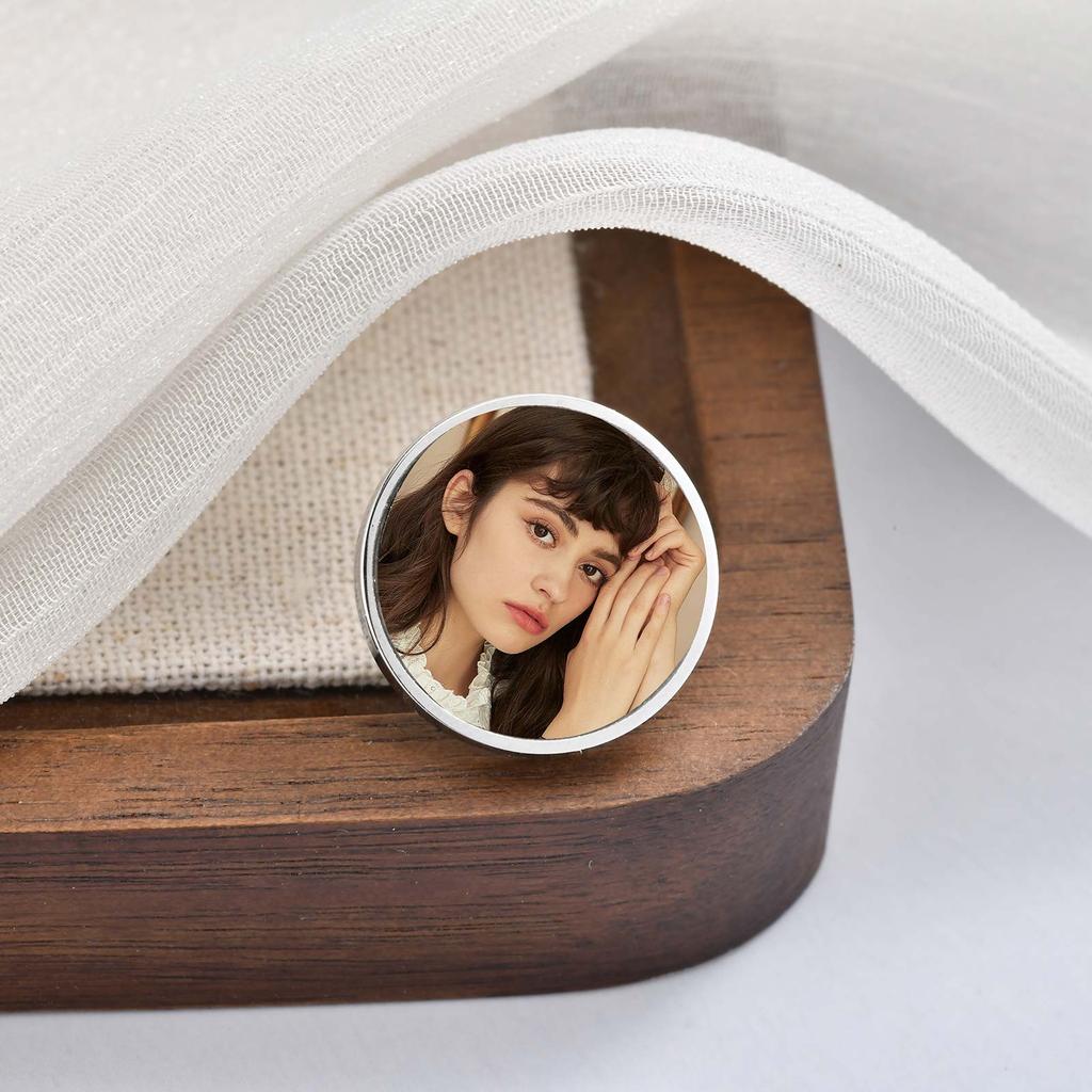 Custom Photo Pin Brooches Personalized Pictures Stainless Steel Clothing Brooch for DIY Personal Pet Holiday Gift Backpack