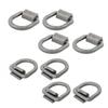 8 Pcs 1/2 Inch Heavy Duty Weld-On Forged D Ring Fracture Strength 12,000 Lbs