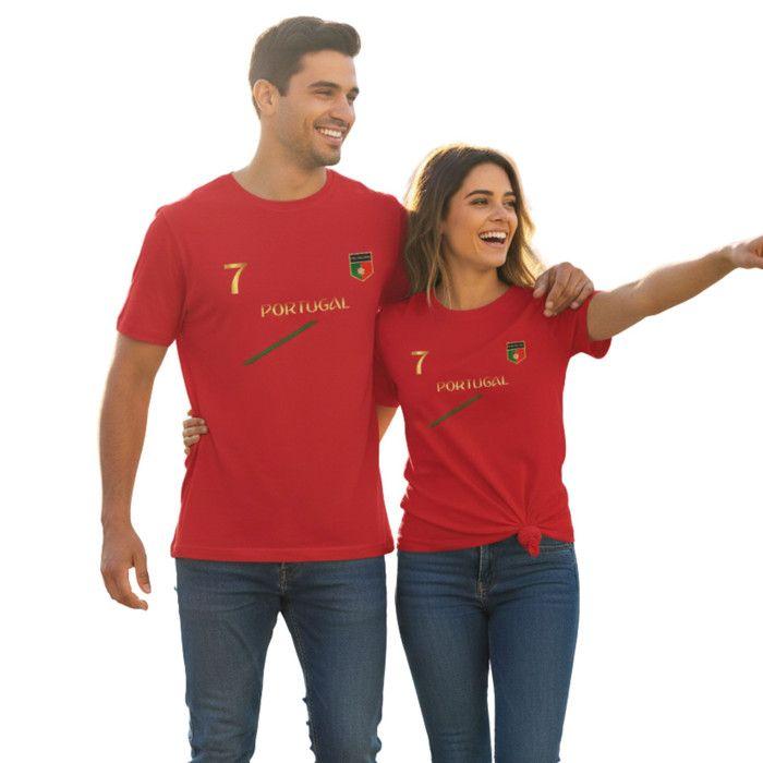 T-shirt - Foot Maroc - Homme - Rouge - 100% Polyester - Taille XS À XXL