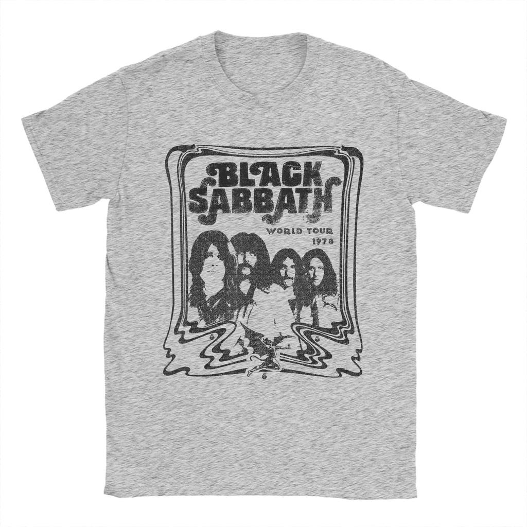 Harajuku T Shirt Black Sabbath Sketch Band 100% Cotton T-Shirts  Hip Hop Tshirt for Couple Summer Y2K Loose Short Sleeve Tops