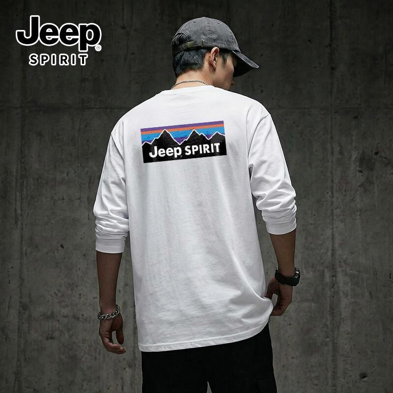 

JEEP SPIRIT Men s Pure Cotton Long Sleeve T-Shirt 5XL