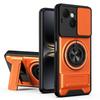KEYSION Magnetic Phone Case for TECNO Spark 40C 4G Slide Camera Protection Upright Kickstand 360° Ring Shockproof Back Cover