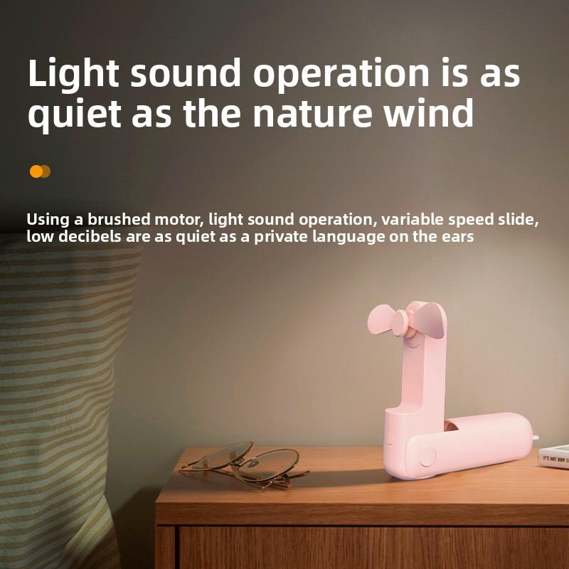 Mini Double Head Handheld Fan Desktop Office Outdoor Folding Big Wind USB Student Portable Electric Fan