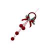 Nordic Flocked Bells Christmas Ornament Christmas Ball Hanging Pendant Christmas Tree Decorations for Home Decoration