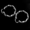 Silver-plated earrings S925 silver earrings Korean style exquisite women's fashion jewelry silver jewelry retro twisted rope hoop earrings