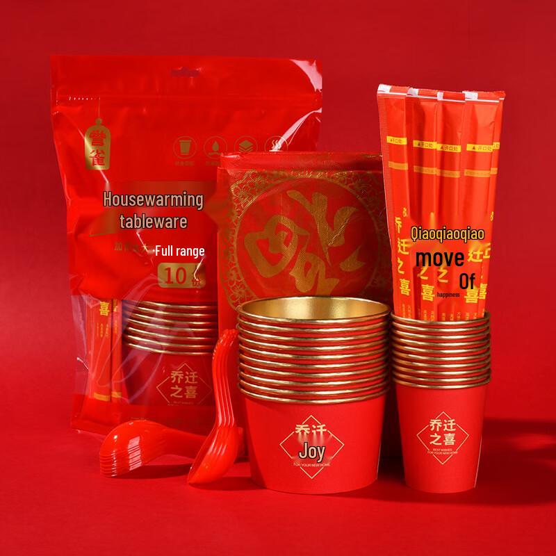 ZISIZ Housewarming Disposable Tableware Set