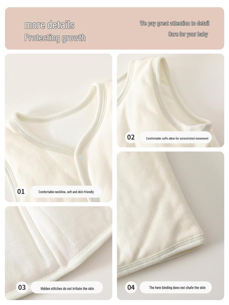 Warm Cotton Padded Baby Vest for Newborns and Toddlers - Unisex, Autumn/Winter/Spring