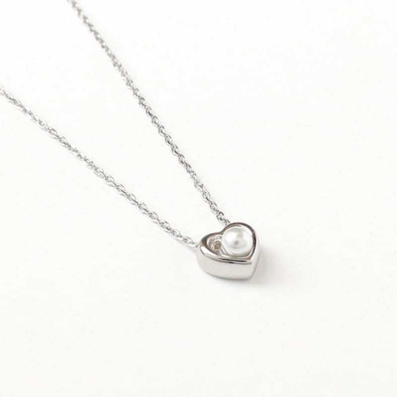 noonoo fingers Baby Heart Pearl Necklace