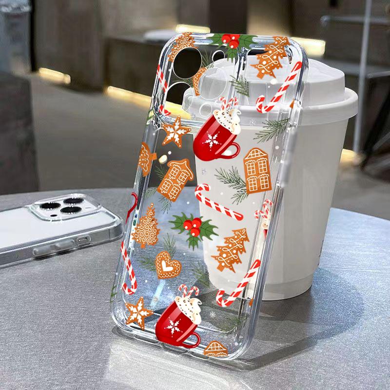 Albero di Natale Creativo Cupcake di Natale Custodia Morbida per Telefono Per iPhone 11 12 13 14 15 16 17 Pro Max XS XR X 16E Cover Air