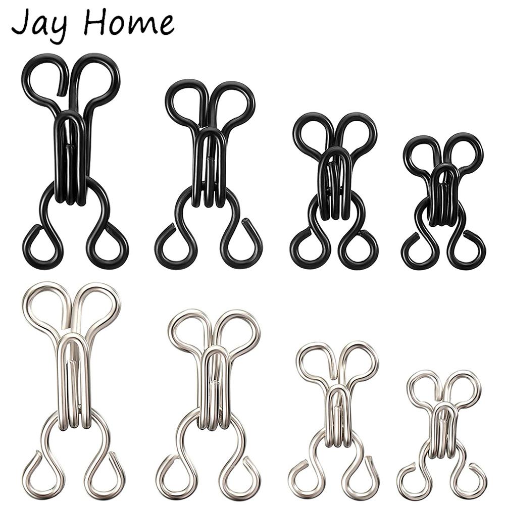 

100 Set Invisible Sewing Hook and Eye Closure for Clothing Bra Jacket Hooks Replacement Sewing Craft Buckle Garment Accessories 11.5mm серебряный