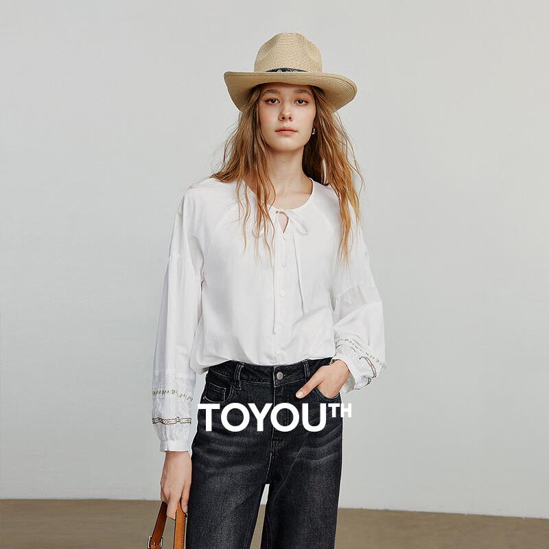 

Chuyu Women s Retro Lantern Sleeve Cotton Shirt L