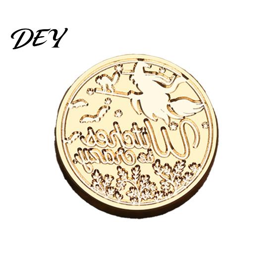 Ghost Wax Stamp Halloween Themed Brass Seal Head, Pumpkin Witch Bat Engraved Replaceable Sealing Replacement Head for Envelope Journal Gift Wrap Party