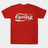 Men Black Print T-shirt Enjoy Cycling No-Cut Transfer Paper Print Cotton Tshirt