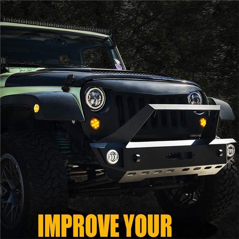 Precise Smoked Lens Turn Signal & Side Marker Lights Kit For Jeep Wrangler JK 2007-2017 LED Blinker Accessories