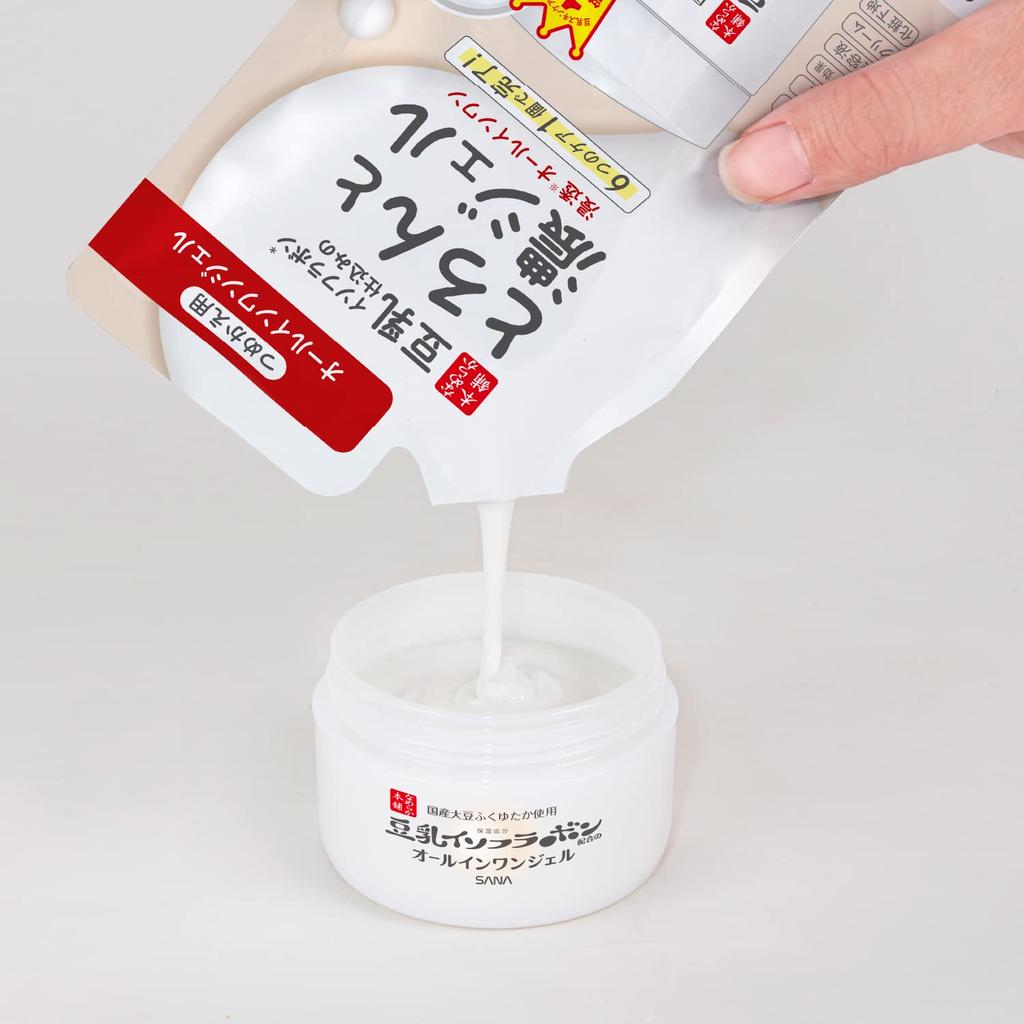 Nameraka Honpo Thick Gel Bonus 100g x 3 Soy Milk Isoflavone (Refill) 3-pack + All-in-One
