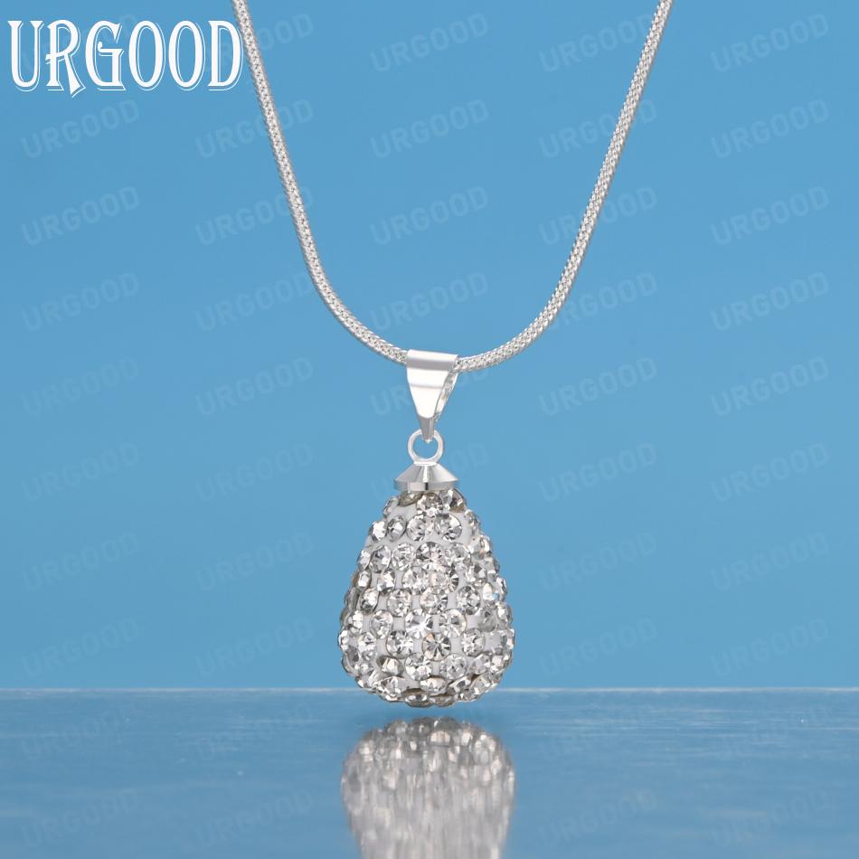 Подвеска-капля из стерлингового серебра 925 пробы с цирконом ААА, модное свадебное украшение 45cm