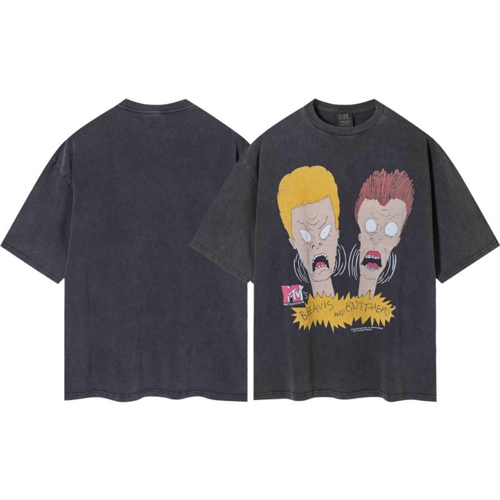 ZYLLO  Vintage Wash Heavy Cotton High Quality Short Sleeve T-shirt Fashion Casual for Men and Women