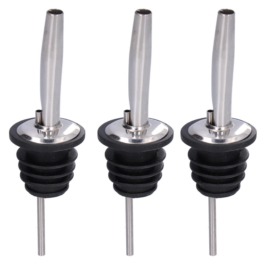 10Pcs Liquor Pourer Stainless Steel Wine Pourer Stopper Bar Tool for Bar Home RestaurantsStainless Steel Color Capless
