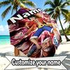 Personalisierter Anime-Druckschirm mit individuellem Namen, Automatisches Öffnen und Schließen, Stabiler 8-Speichen-Rahmen, Für Pendeln, Camping, Wandern, Geburtstagsgeschenk