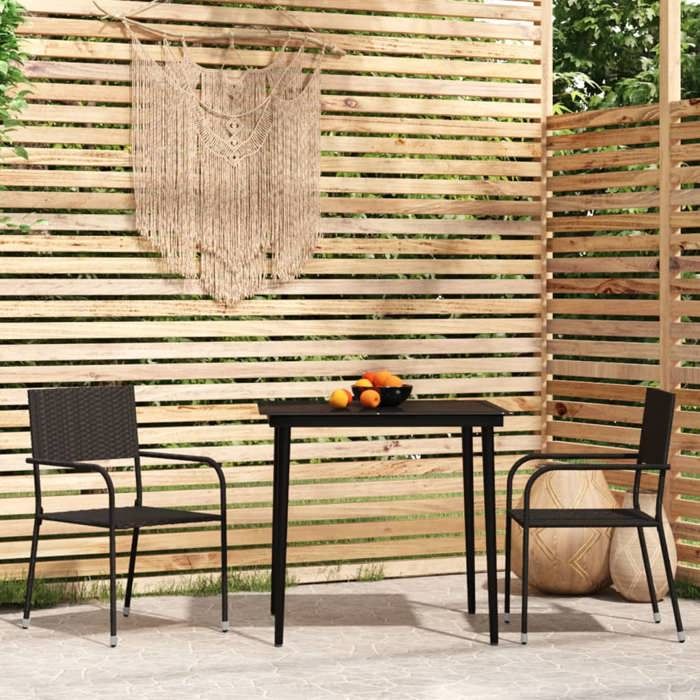 VidaXL 3-Piece Garden Dining Set Outdoor Dining Furniture Table and Dining Chairs Patio Furniture 3099589