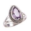 Natürlicher Rosa Amethyst Edelstein Handgefertigter 925 Massivsilber Schmuck Ring S.9 a5u64