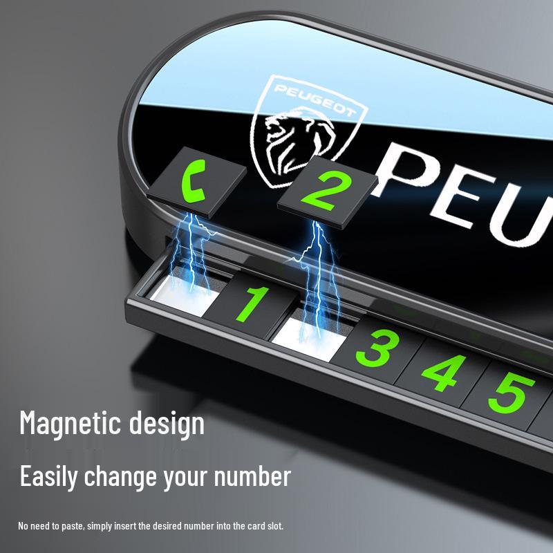 Temporary Hidden Laser Parking Number Plate for New Peugeot Models (408/508L/4008/5008/2008)