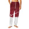 Men's Drawstring Pocket Flannel  Pants Homewear Sleep Pants