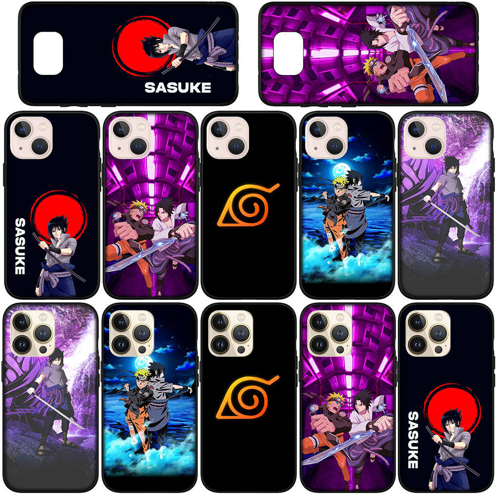 Phone Case for Samsung Galaxy S25 S24 S23 iPhone 16 15 Xiaomi Redmi Note 14 13 12 16E 11 Pro Max XR OPPO Moto Huawei Comics Naruto Uchiha Sasuke Cover