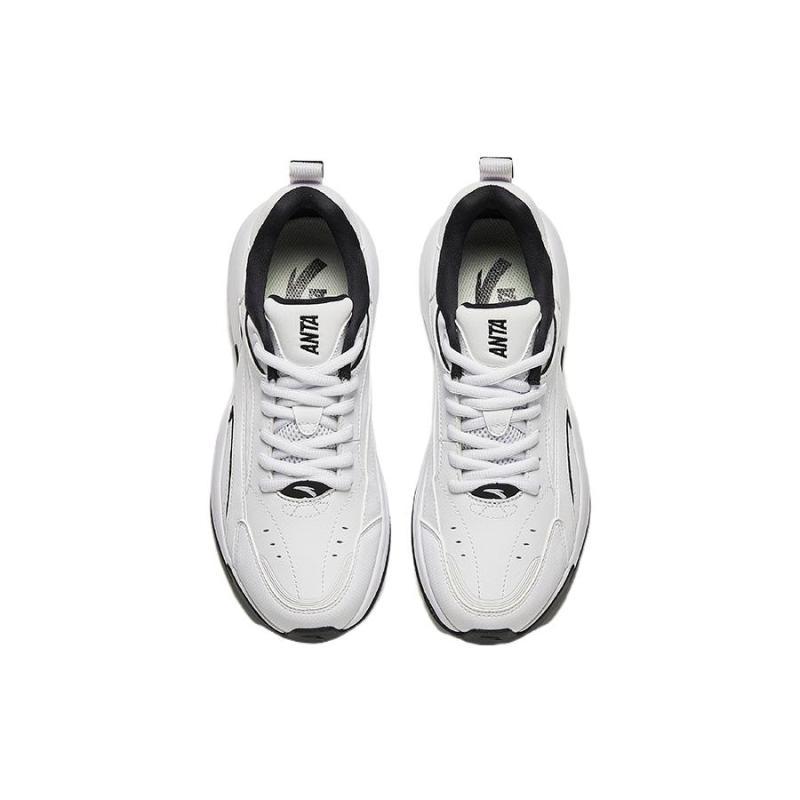 Anta ACE Cushioning Low top Chunky Sneakers Women's White Black Sneakers 922338802-10