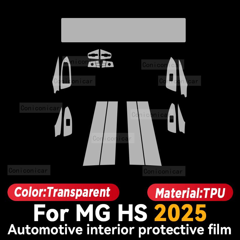 Für MG HS 2025 Auto Innenraum Mittelkonsolenbildschirm Schutzfolie Transparent TPU Anti-Kratzer Reparatur Zubehör