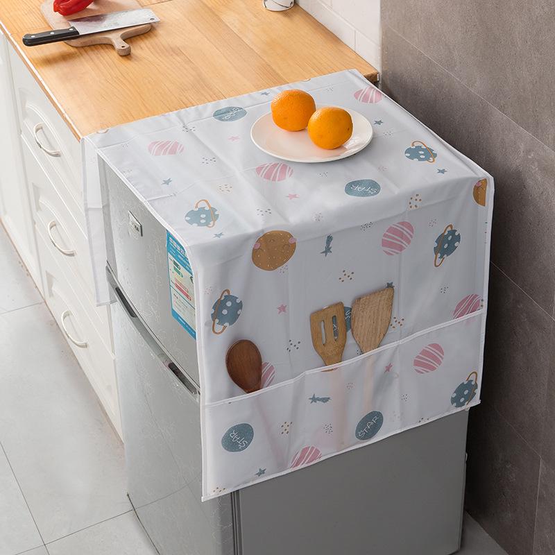 PEVA Waterproof Dustproof Refrigerator Cover & Storage Bag for Single/Double Doors