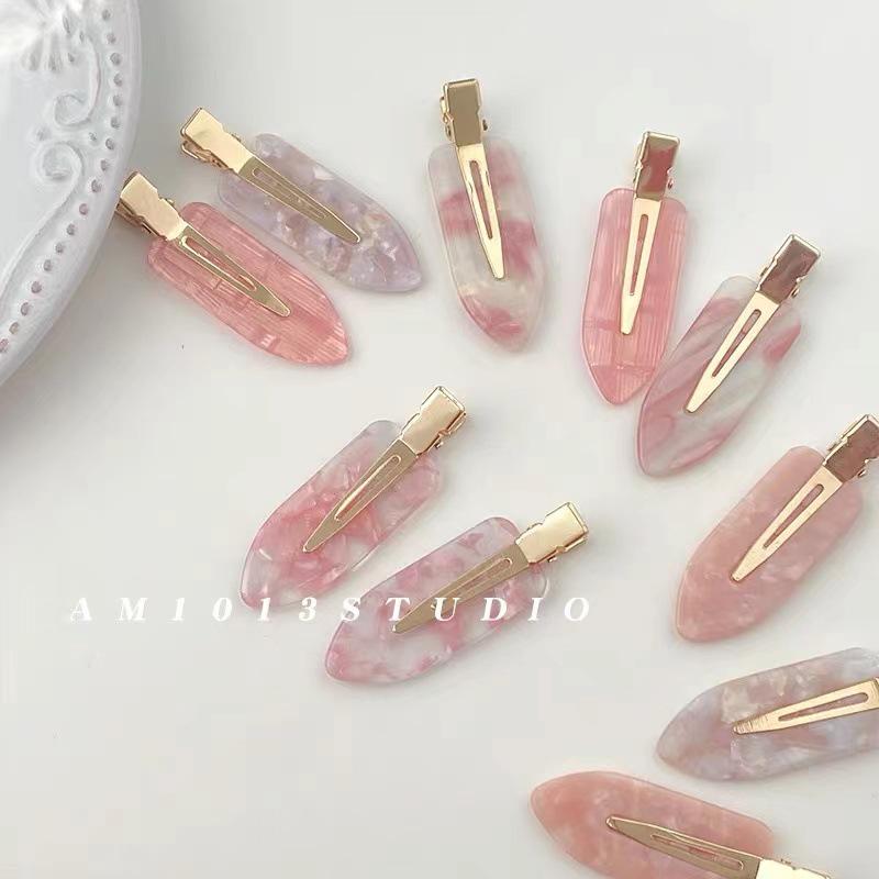 Acetate Hair Clips for Women - No Trace Side Bangs Makeup Duckbill Clips