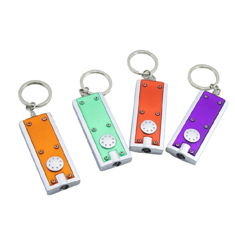 4 Stuks Mini LED Sleutelhanger Kleine Lampjes Zaklamp Sleutelhanger in Verschillende Kleuren