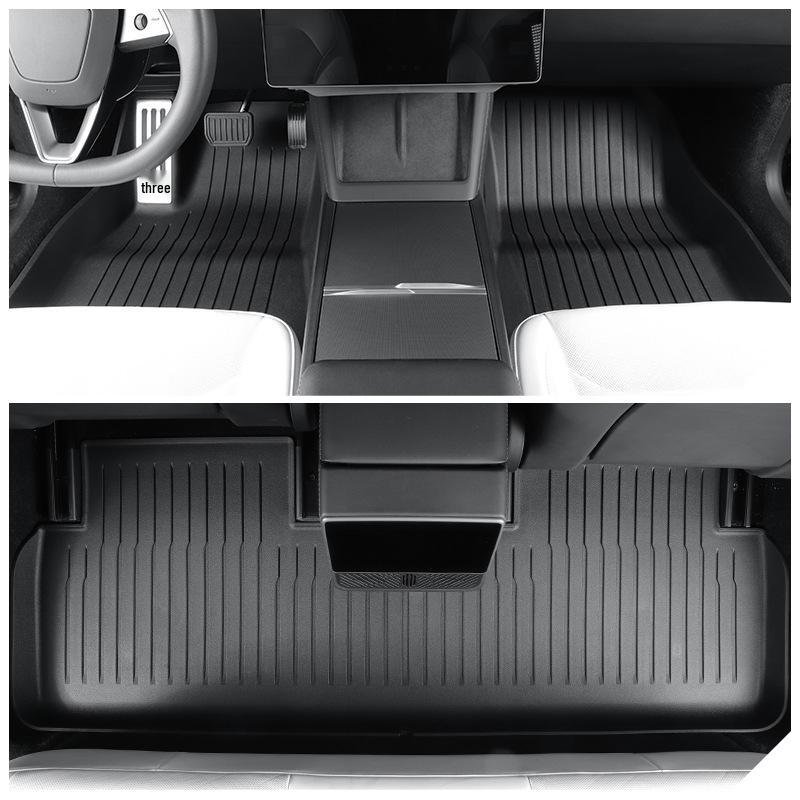 Eco-Friendly TPE Floor Mats for 2023 Tesla Model 3, Injection Molded Pedal Style