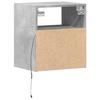 TV Wall Cabinets with LED Lighting 2 pcs Concrete Grey 41 x 31 x 45 cm