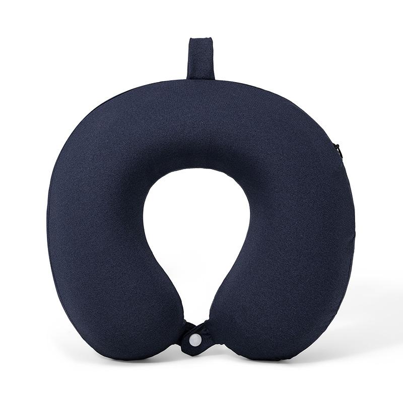 Cationic Cool Feeling U-shaped Pillow, Slow Rebound Memory Foam Neck Support Travel Pillow for Office Nap