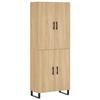 VidaXL Buffet haut Chêne sonoma 69,5x34x180 cm Bois d'ingénierie 3195702