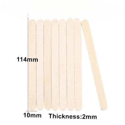 100pcs Natural Wooden Ice Cream Popsicle Sticks Wood Stick Ice Cream Spoon Hand Art Ice Cream Ice Cube Lollipop Cake Tools 93mm