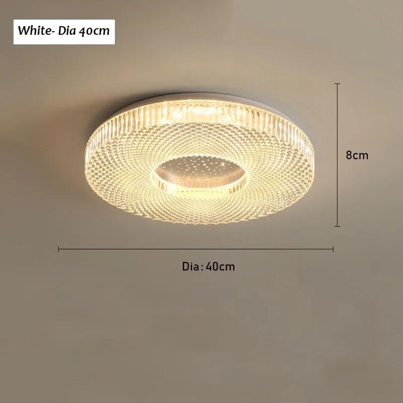 

Роскошный потолочный светильник для спальни, внутренний круглый настенный светильник, акриловый кристалл, декоративное освещение, трехцветная затемняющая лампа для гостиной Tricolor dimming