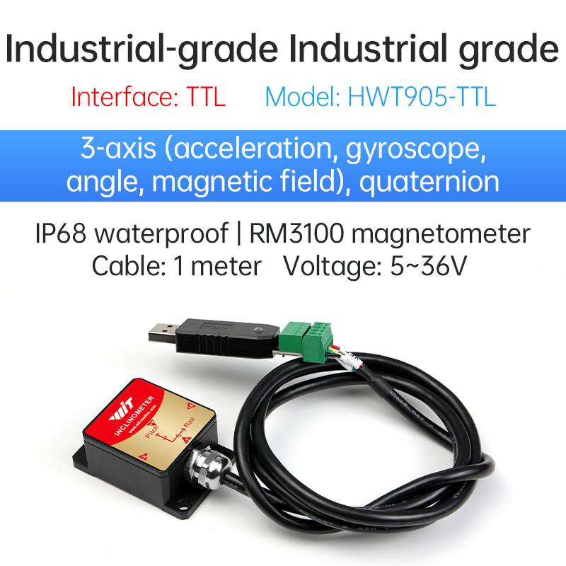 WitMotion HWT3100 Industrial-Grade PNI Magnetometer Heading Angle Fluxgate, RM3100 3-axis Electronic Compass Geomagnetic sensor