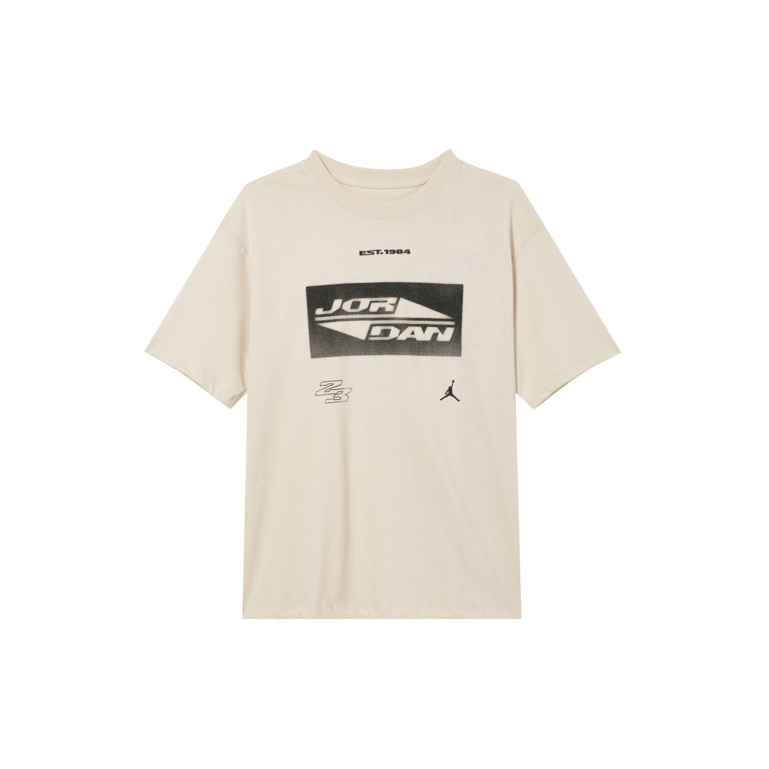 (WMNS) Air Jordan Graphic T-shirt Asia Sizing Light Tan Women s FV7135-203 M