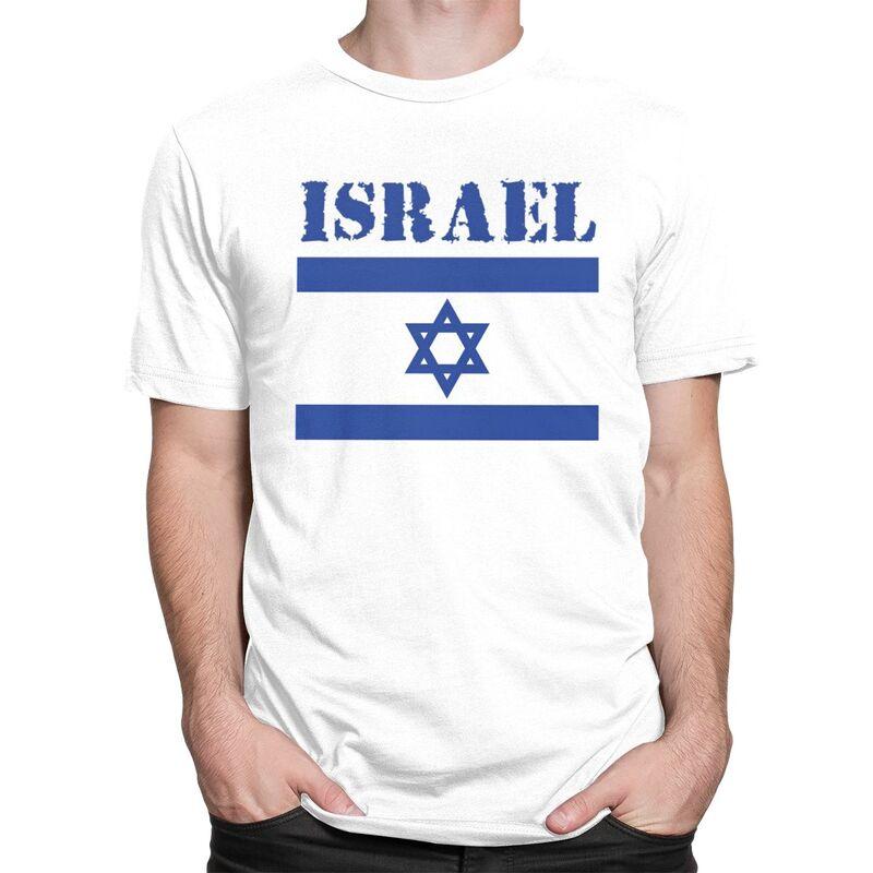 Custom Israel Flag T Shirts for Men 100 Cotton Tee Tops Tshirt Short Sleeve Tshirt Clothing