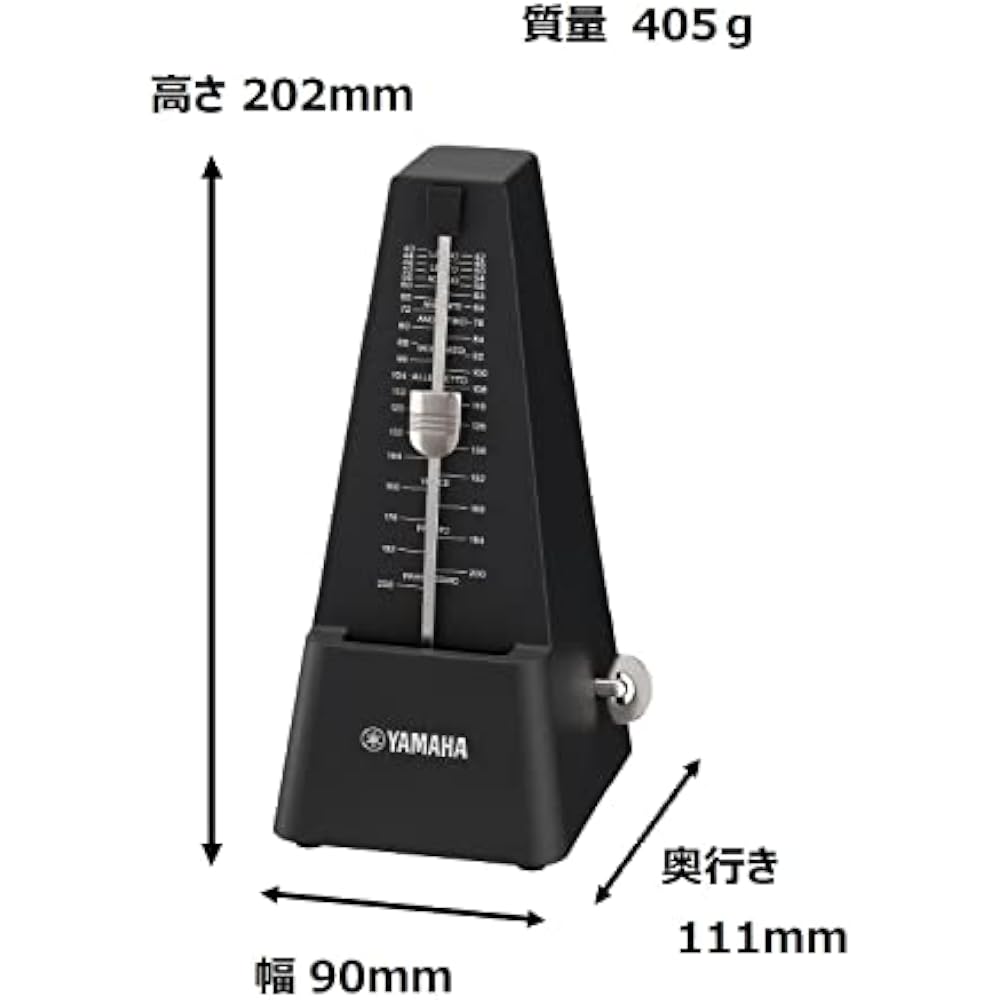YAMAHA (YAMAHA) Metronome Black MP-90BK Classic Triangular Pyramid Style Matte Finish Makes Finge...