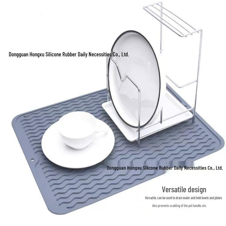 Silicone Non-slip Dish Drying Mat: Multi-purpose, Heat-resistant, Easy-to-clean Kitchen Accessory
