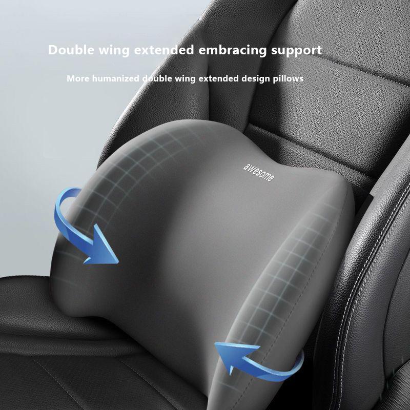 1Pc Memory Foam Car Neck Pillow Protective Lumbar Back Support Breathable Car Headrest Cushion Relieve Stress Car Seat Pillow