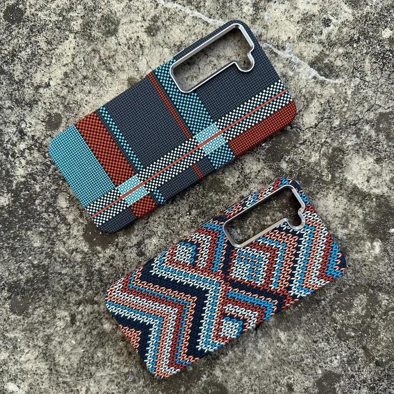 Luxuriöses Magsafe-Gehäuse aus Kohlefaser für kabelloses Laden für Samsung Galaxy S25 Ultra S24 S23 S24 Plus, Hartschalenhülle mit Linsenschutz aus Legierung