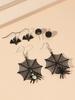 3pcs Set Retro Exaggerated Pumpkin Spider Ghost Skull Stud Earrings for Women Halloween Party Cartoon Cute Witch Jewelry Sets