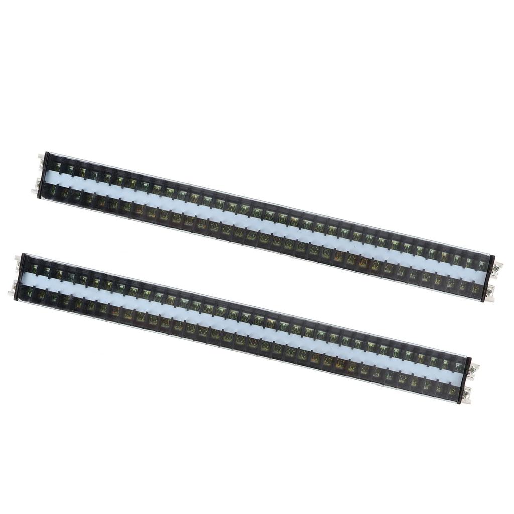 2PCS 660V 15A Wire Barrier Block Rail Type Wiring Terminal Bar Universal for Distribution System Type 3