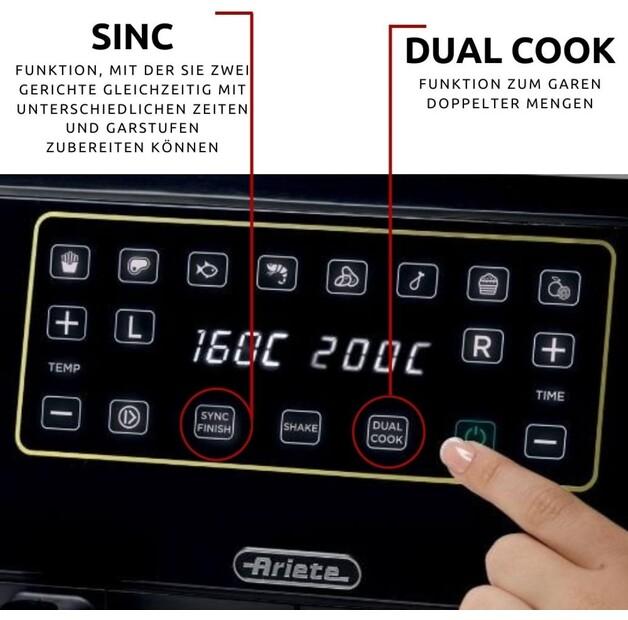 Deep Fryer Ariete 4623/00 Airy Fryer Dual (00C462300AR0)