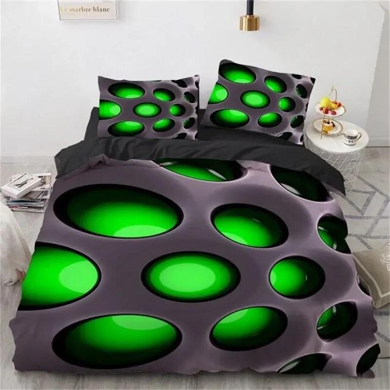 3D Honeycomb Abstract Geometric Comfortable Duvet Quilt Cover Pillowcase Bedding Set Children Bedroom Decoration Home Textile